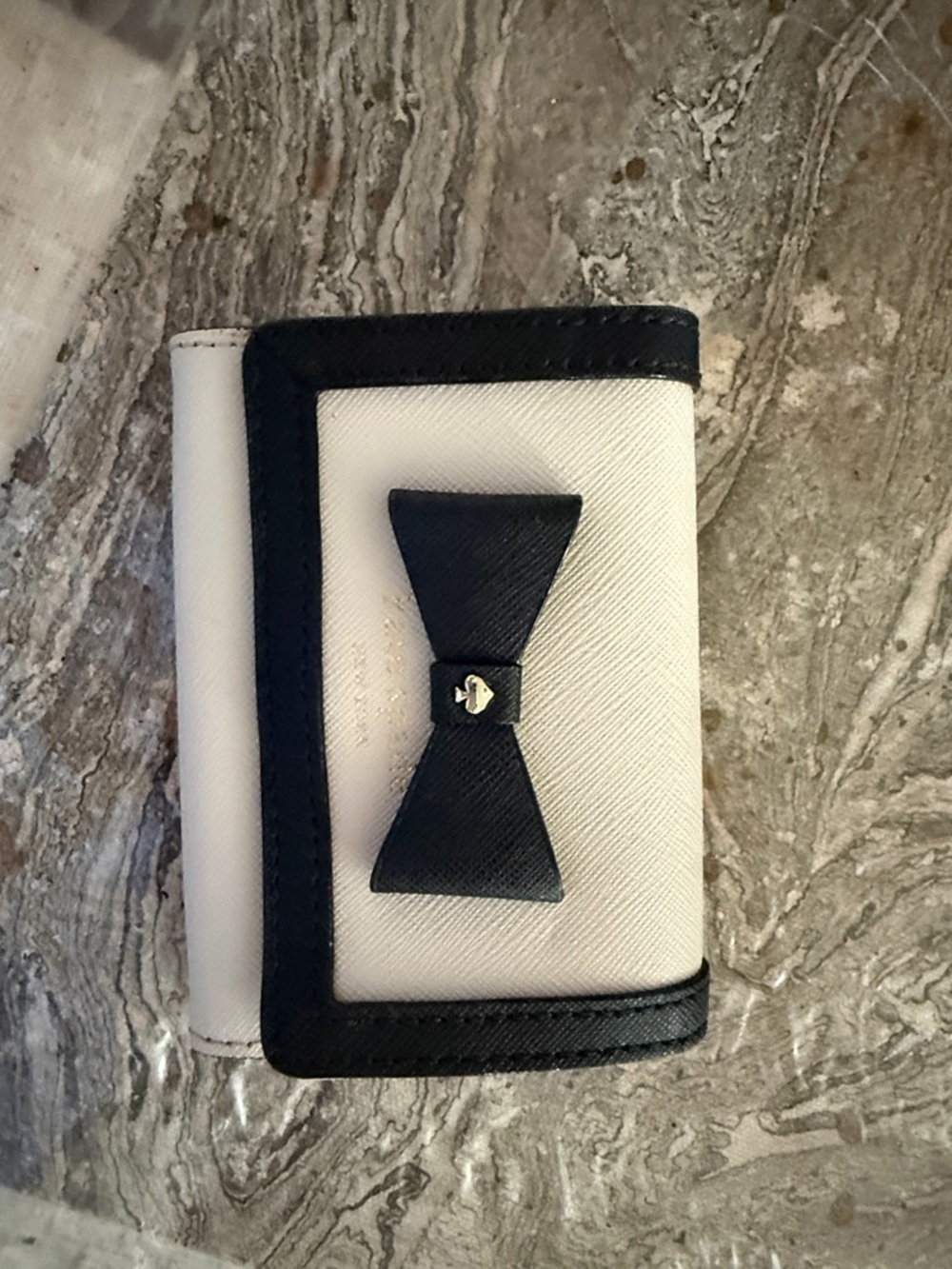 kate spade Cream and Black Bow Wallet